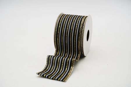 Striped Wired Ribbon_KF6576G-54_Black